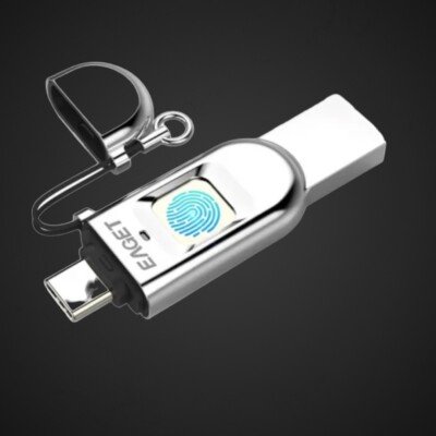 Eaget FU68 USB3.0 Fingerprint Secure mit Fingerabdruck-Scanner 64GB USB Stick #