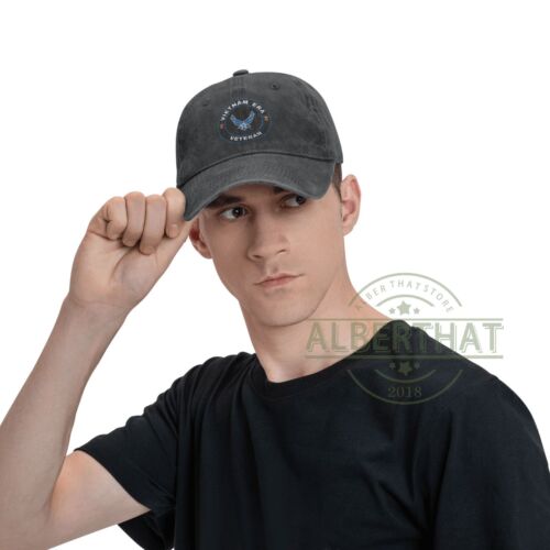 Cappello da baseball regolabile in denim unisex veterano dell'era Air Force Vietnam - Foto 7 di 8