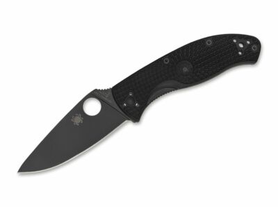 Spyderco Tenacious Lightweight Plain Taschenmesser 8Cr13MoV Black FRN C122PBBK