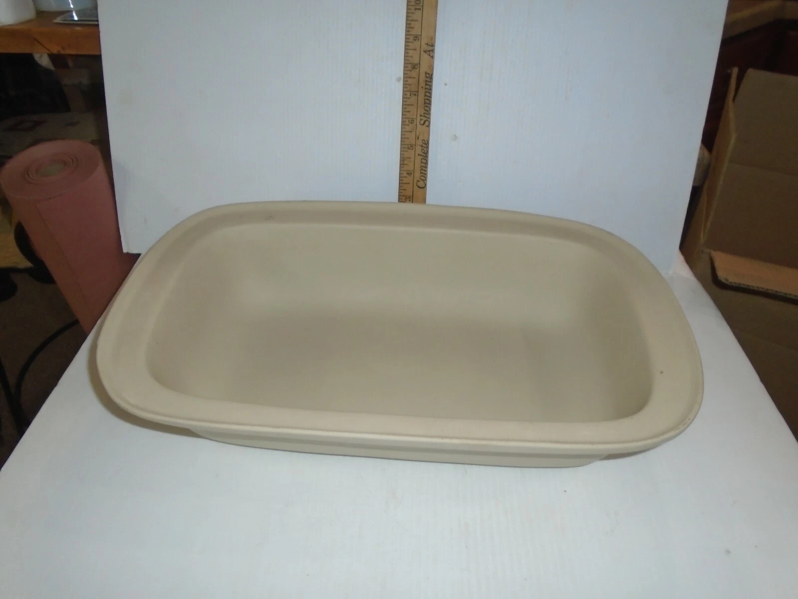 NEW Pampered Chef Stoneware 11x17 DEEP CASSEROLE ROASTING PAN FAMILY HERITAGE