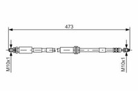 2X Bremsschlauch Vorne Links Rechts Bosch 1 987 476 066 FüR Ford