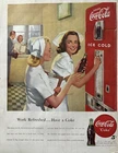 1948 Coca Cola Soda Drink Nurses Machine Refreshed Office Vintage Print Ad