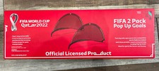 FIFA World Cup 2 Pack Pop Up Goal Nets Portable Practice for Soccer / Hockey.