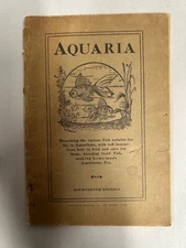 Antique Aquaria Chas N Page Homestead Printing Aquarium Goldfish Booklet (A8)
