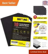 Flexible 4" x 6" Magnetic Sheets with Strong Adhesive - Perfect for Photos