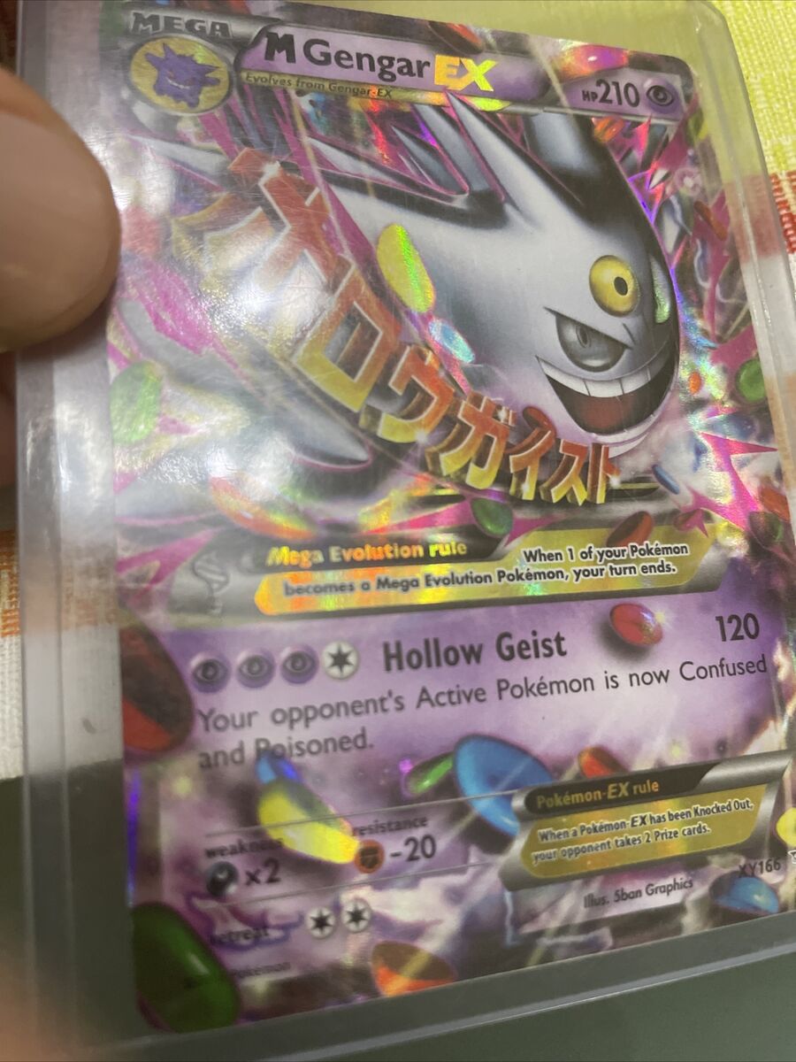 POKÉMON TCG MEGA Gengar EX Black Star Promos XY166 Shiny Holo Rare $15.00 -  PicClick