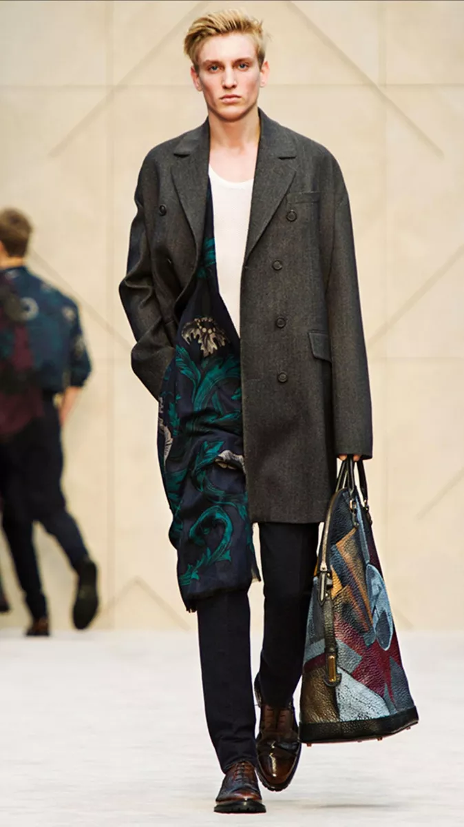 2 495 Burberry Prorsum 36 46 Wool MicroTweed Chesterfield Trench Coat Men NWT