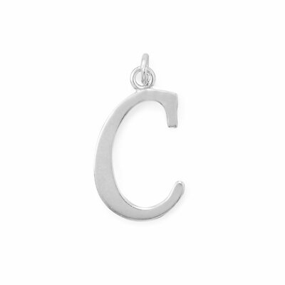 Anhänger Sterlingsilber poliert Buchstabe C Initiale