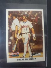 signed hof edgar martínez metros de san juan 1989-90 puerto rico #sj-9 #9/ 201+