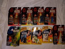 Lot 9 Star Wars Episode I - Action Master - Power of The Force Figures NEW