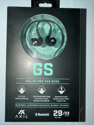 Axil GS  All-In-One Ear Buds Bluetooth 29dB SNR / 23 dB NRR