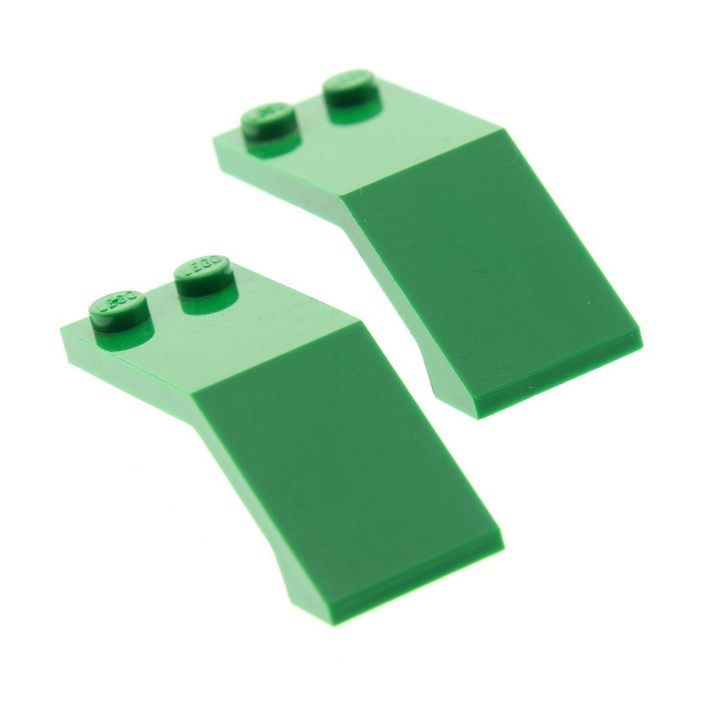 2x Lego Windshield 5x2x1 2/3 Green Cockpit 4506275 35270 35271 86430 6070
