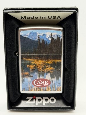 Case Cutlery Lake Life Design Chrome Zippo Lighter NEW