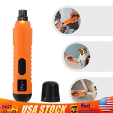 Electric Dog Nail Grinder Pet Trimmer USB Charge Clipper Professional with Light