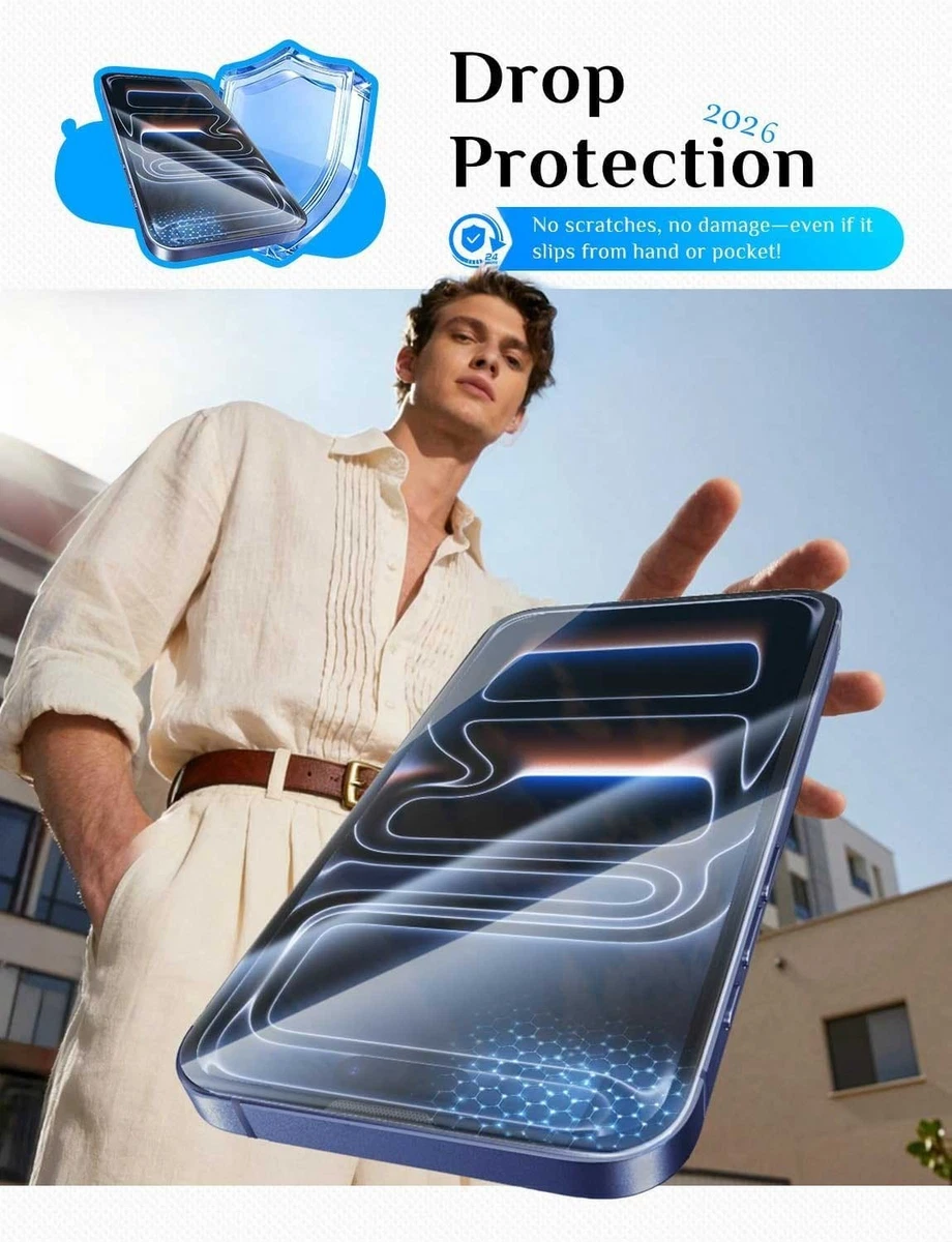 Tempered Glass Screen Protector For iPhone 18 17 17e 16 16e 15 14 13 Pro Max Air