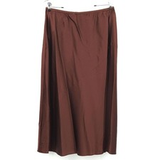 Eileen Fisher Maxi Skirt Size LP Brown Silk Forrest Fairy Romantic Quiet Luxury