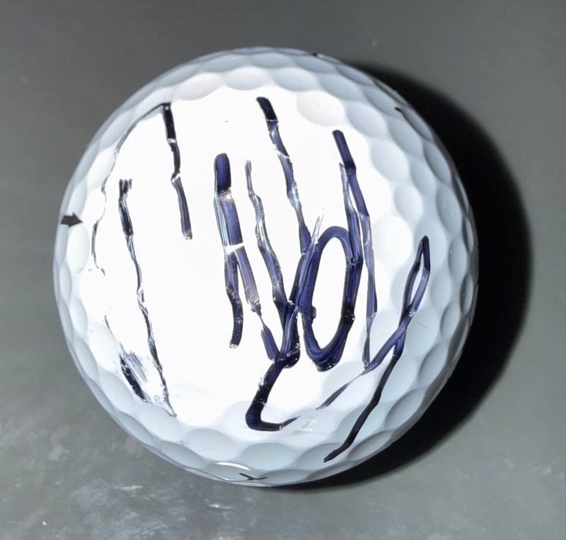 FRANCESCO MOLINARI SIGNED AUTOGRAPHED GOLF BALL W/DISPLY CUBE COA #JJ22028