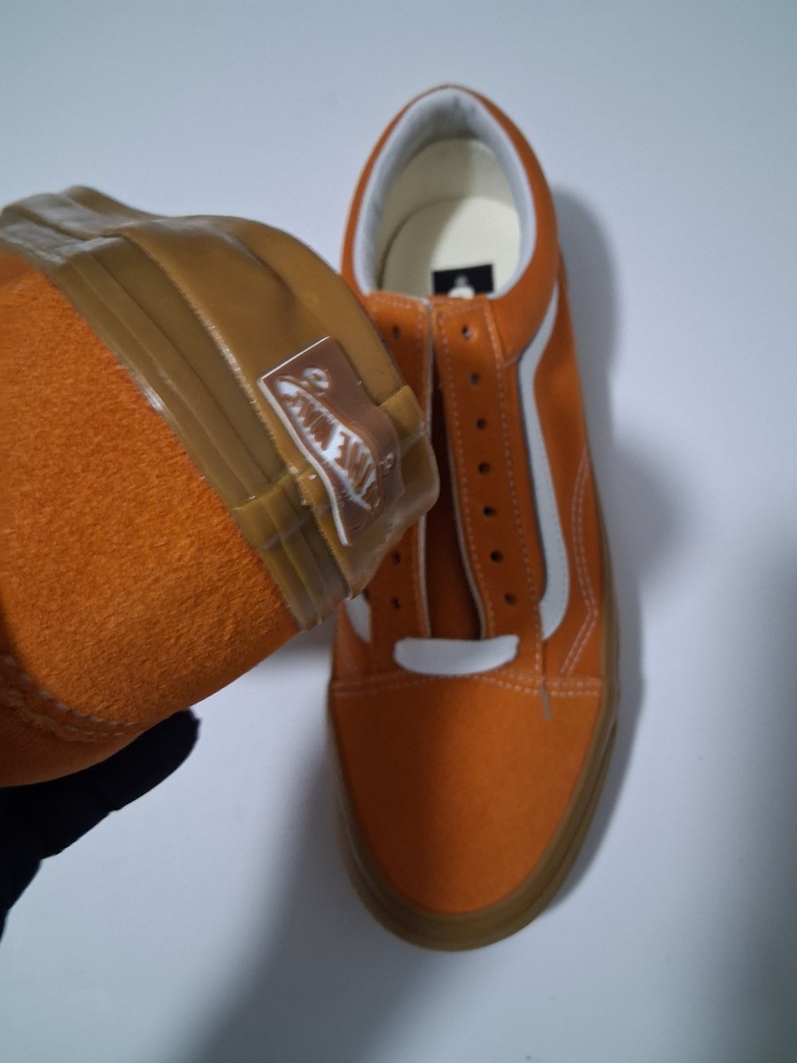 VANS Lx Old Skool Low Top Orange White Gum Men's Sneakers