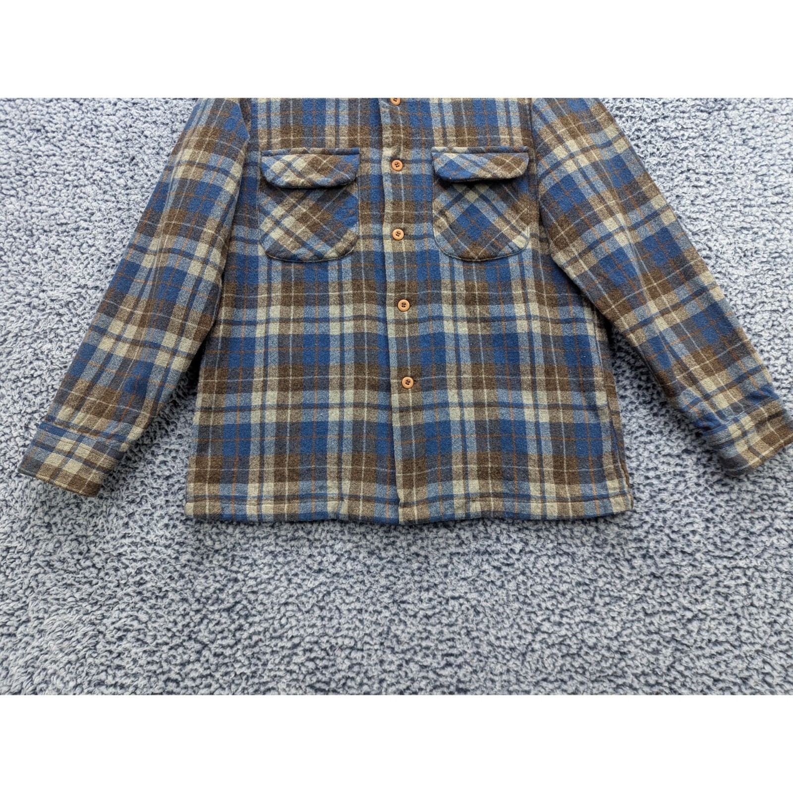 VTG Pendleton 100% Wool Button Up Shacket Size M … - image 4