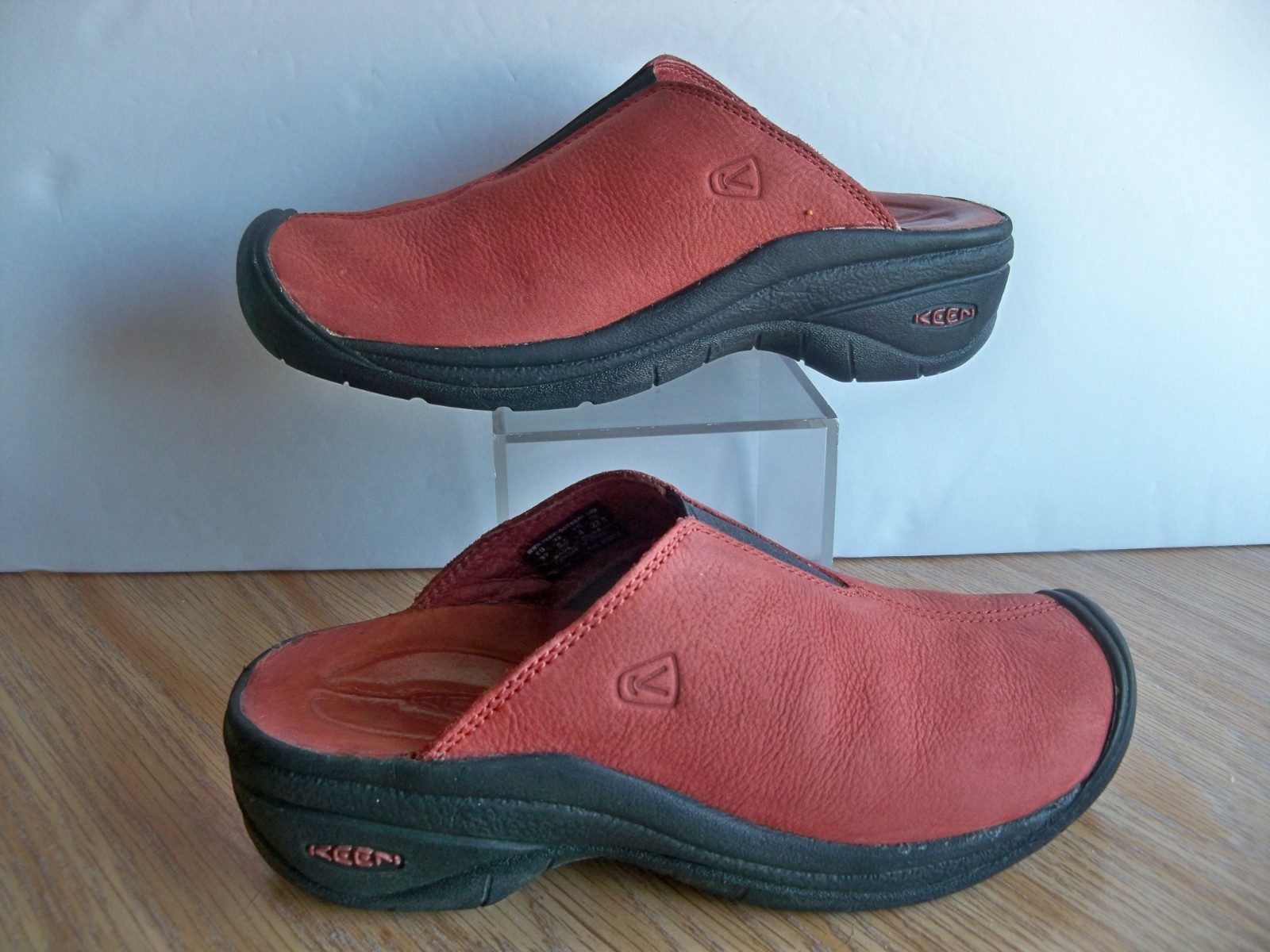 SLIP ON DONNA "KEEN CONCORD" PELLE SCAMOSCIATA MULO HENNÈ BRUCIATO TAGLIA 6 5 LITE WEAR