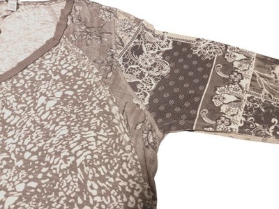 Cato Womens 18/20 Gray White T Shirt Dress V-neck Animal Print Floral Casual