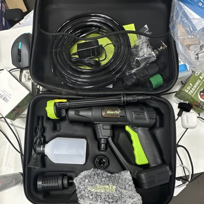 #ad #ad MIMYTH Cordless Compact Pressure Washer Kit Black Green with Hose Spray Gun $45.00