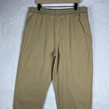 Crazy Shirts Hawaii Jogger Pants Mens Size Large Drawstring Tan Made In USA