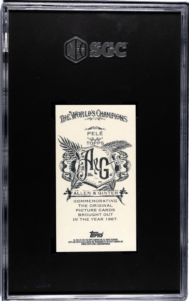 2013 Topps Pele Allen & Ginter NO CARD NUMBER ON BACK  "RARE" #130 SGC 9 - Image 2 of 2