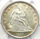 1840 (O) Seated Liberty Half Dollar 50C WB-4 Medium Letters - PCGS AU Details