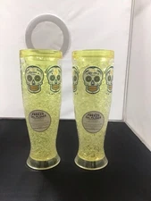 Pair 16.9oz Corona Extra Freeze Gel Pilsner Beer Glass