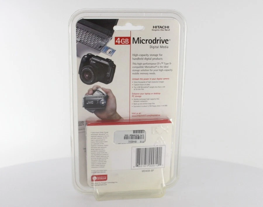 Hitachi 4 GBPexagon MD4GBBP Microdrive CF+Type IIHMS360604D5CF00 (0A40241) - Image 2 of 2