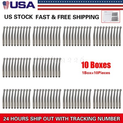 10-100pcs Dental Lab High Speed Handpiece 4 Hole Push Button Needle 400000 RPM