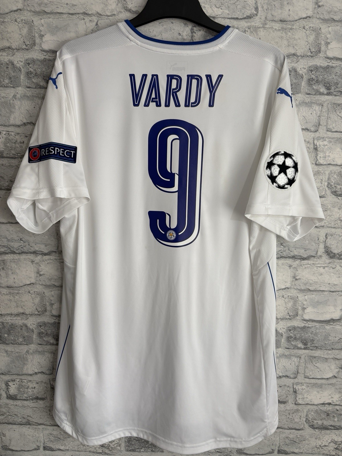 Leicester City Football Shirt 2016 Champions League Jamie Vardy Retro Classic