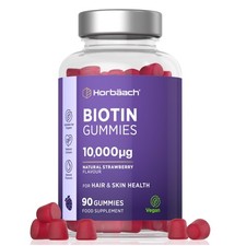 Biotin Hair Growth Gummies 10,000mcg | 90 Count | High Strength Biotin (Vitam...