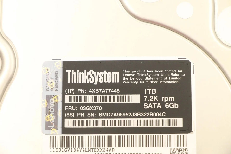 Lenovo 1TB 03GX370 ThinkSystem 4XB7A77445 7200 RPM SATA 6Gb 3.5" HDD Hard Disk - Image 3 of 4