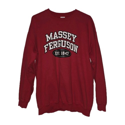 Massey Ferguson Diesel Red Spellout Sweatshirt Tractor Farm Equipment Large
