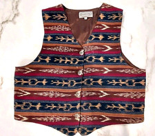 Stonebridge Southwestern Tapestry Women's Vest Made in USA Size XL Vintage 90s