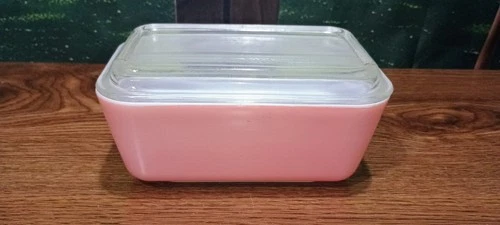 Vintage Pink Pyrex 502 Refrigerator Dish With Lid
