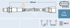 Lambdasonde Sensor Abgassteuerung FAE 77900 für VW PASSAT B6 3C2 Variant 3C5 5 3
