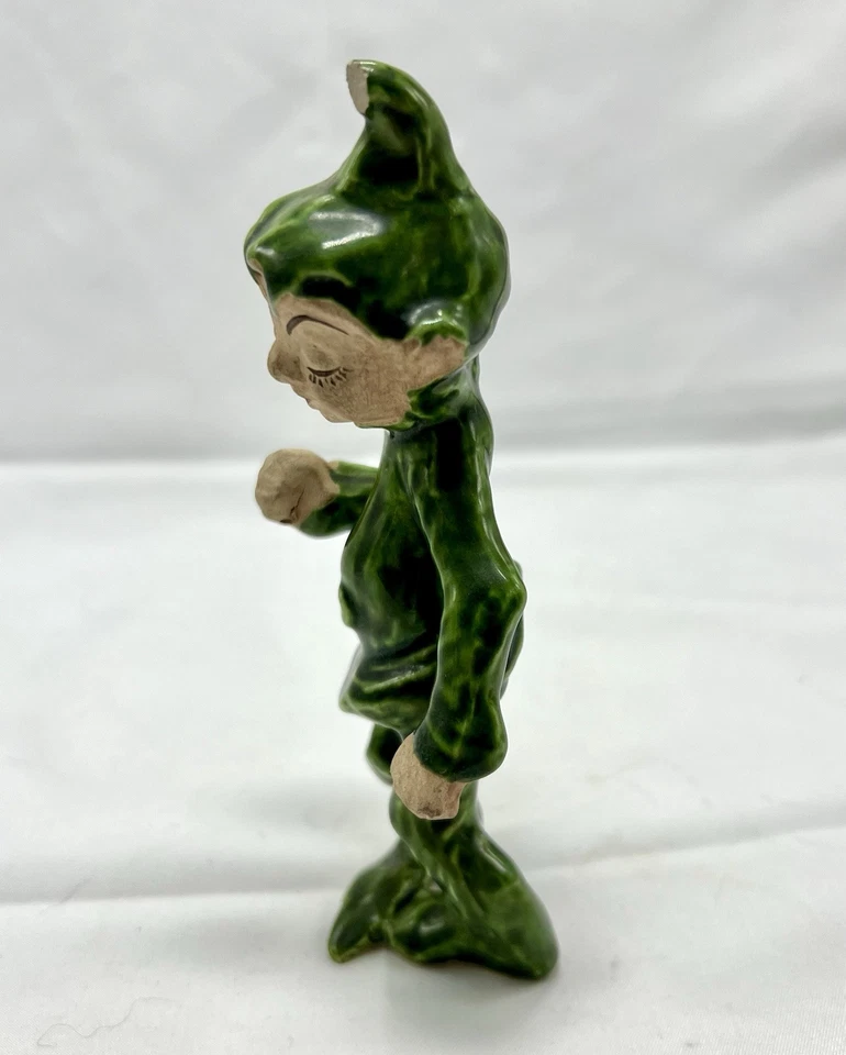 Vintage Standing Pixie Elf by Gilner (?) Pottery of California Rare Pose AS IS - Image 4 of 4