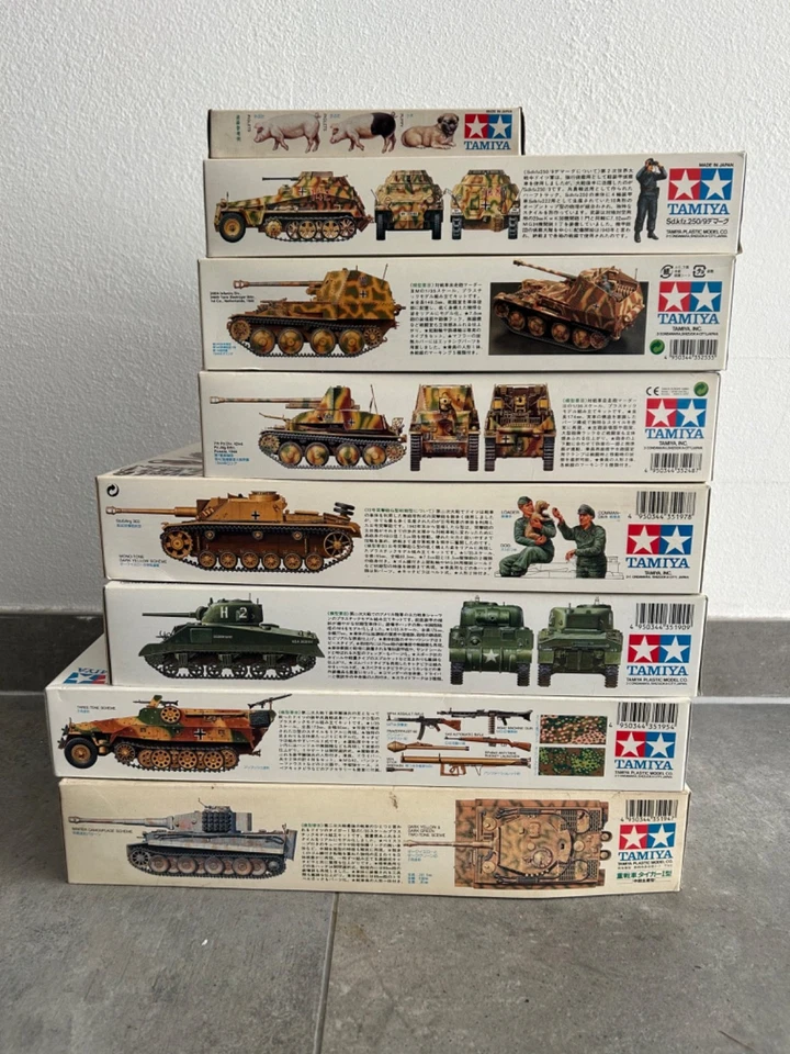 LOTTO MODELLISMO  8 KIT  TAMIYA SCALA 1:35  nuovi completi..vedi  inserzione - Immagine 2 di 2