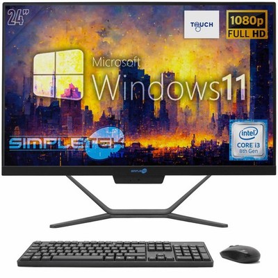 AIO All In One Touchscreen I3 8. Gen 24'' Windows 11 Pro 8GB 240GB Full HD PC