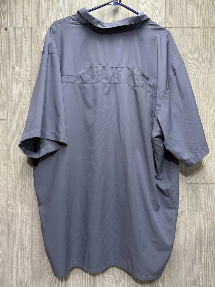 Camisa de pesca World Wide Sportsman para hombre ventilada azul 3XL Foto 3 de 4