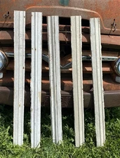 5 Wood Trim Pieces, Architectural Salvage, Reclaimed Vintage Wood Baseboard A94