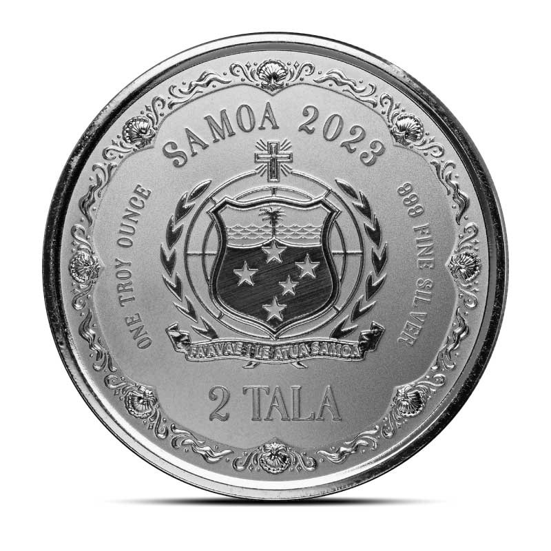 2023 1 oz Samoa Mermaid Mother & Daughter Silver Coin (BU