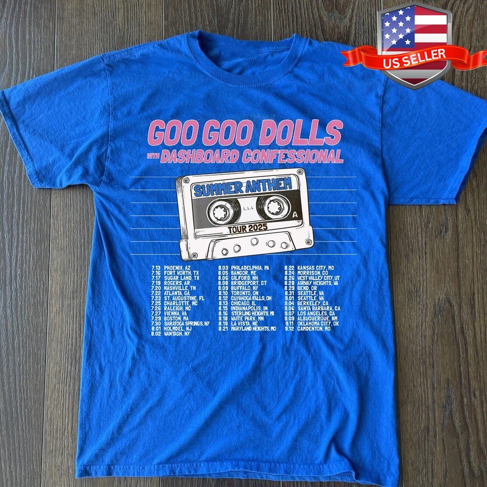 Goo Goo Dolls 2025 Summer Tour Official Band T-Shirt