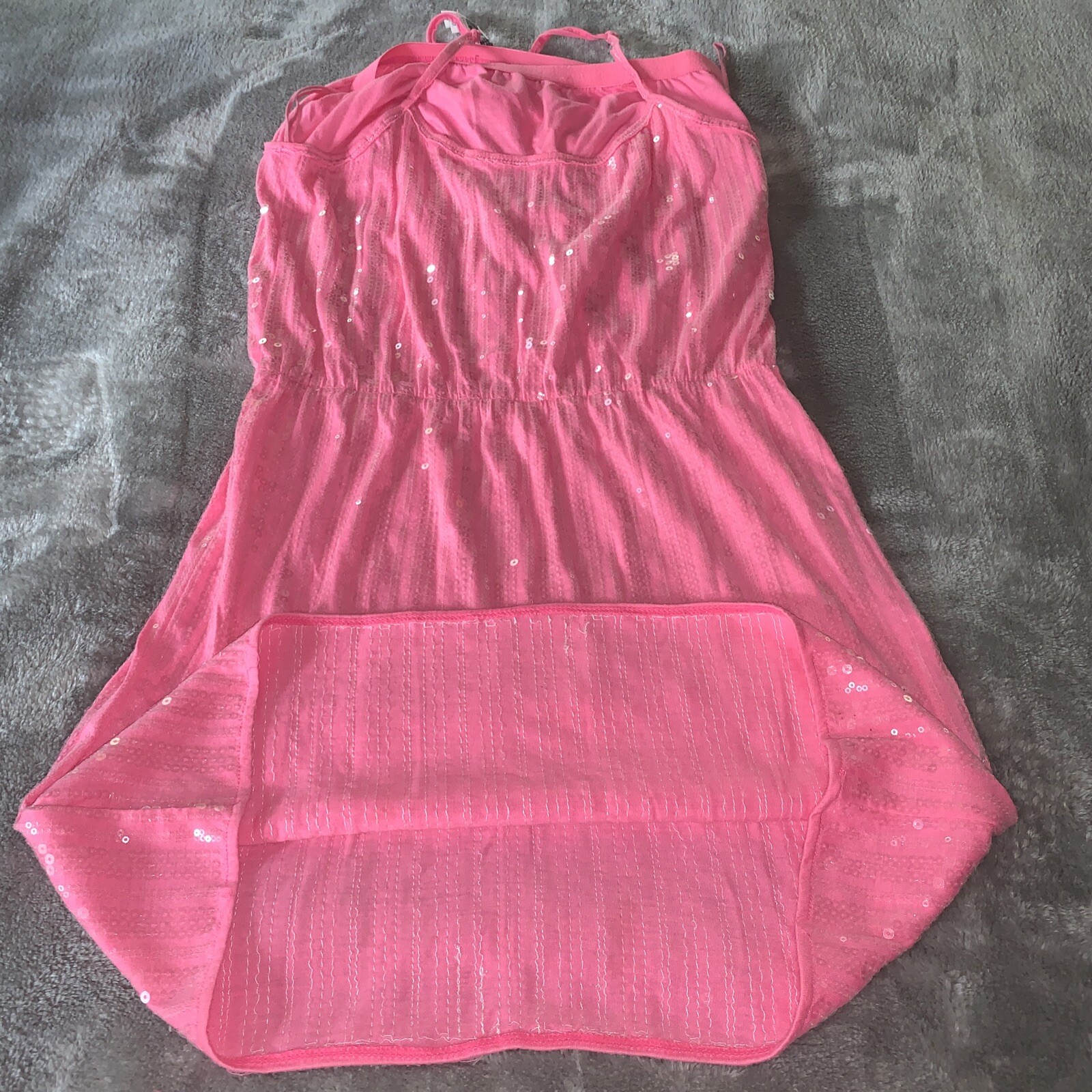 Size Medium Aeropostale Solid Pink Fully Sequined… - image 8