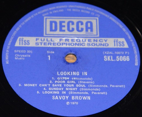 SAVOY BROWN ~ LOOKING IN ~ UK DECCA STEREO LP 1970 1ST PRESS 1W/1W ~ NEAR MINT - Picture 9 of 9
