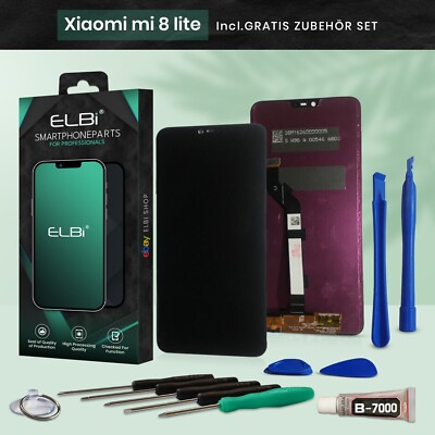 Display für Xiaomi mi 8 LITE Full HD Bildschirm Touch Screen Schwarz ELBI