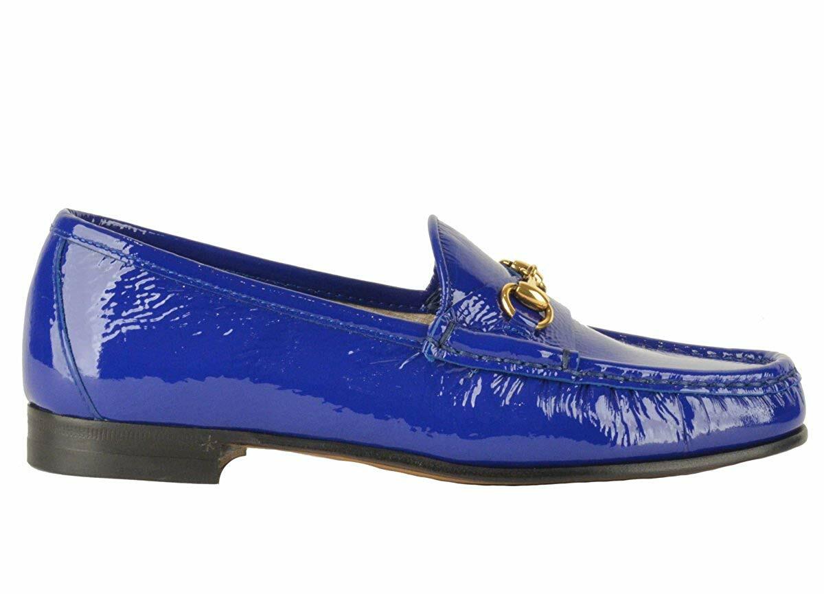 GUCCI FRAME 1953 CLASSIC COBALT LOAFERS MOCCASINS EU 35.5 40.5 I